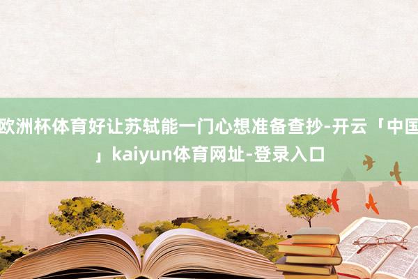 欧洲杯体育好让苏轼能一门心想准备查抄-开云「中国」kaiyun体育网址-登录入口