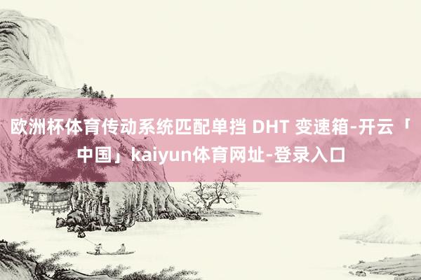 欧洲杯体育传动系统匹配单挡 DHT 变速箱-开云「中国」kaiyun体育网址-登录入口