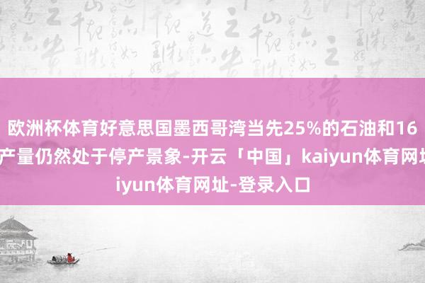 欧洲杯体育好意思国墨西哥湾当先25%的石油和16%的自然气产量仍然处于停产景象-开云「中国」kaiyun体育网址-登录入口