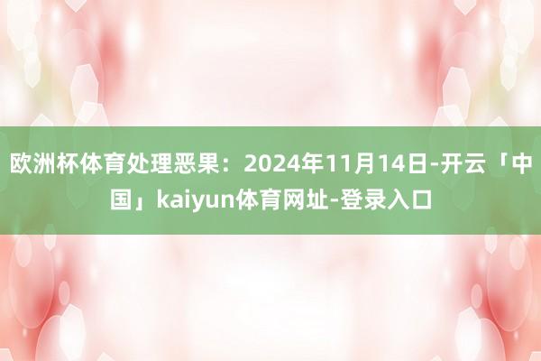 欧洲杯体育处理恶果：2024年11月14日-开云「中国」kaiyun体育网址-登录入口