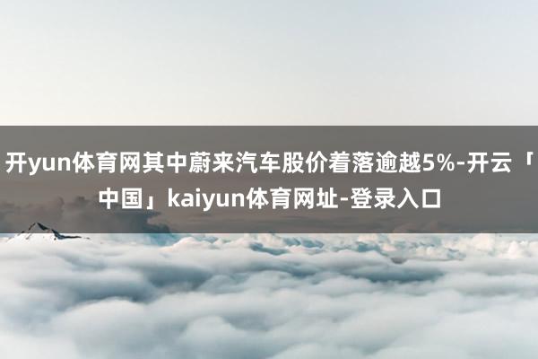 开yun体育网其中蔚来汽车股价着落逾越5%-开云「中国」kaiyun体育网址-登录入口