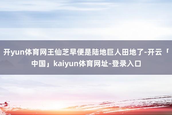 开yun体育网王仙芝早便是陆地巨人田地了-开云「中国」kaiyun体育网址-登录入口